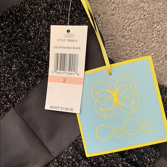 Elegant Black Striped  Dress - Picture 2 of 3